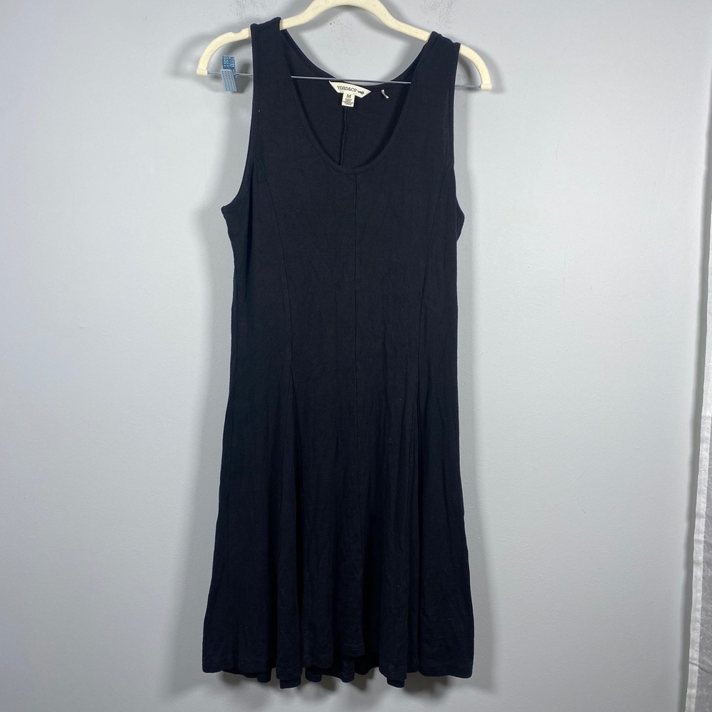 Toad&Co Daisy Rib SL Dress Women's Medium Black Tencel Sleeveless Gorpcore